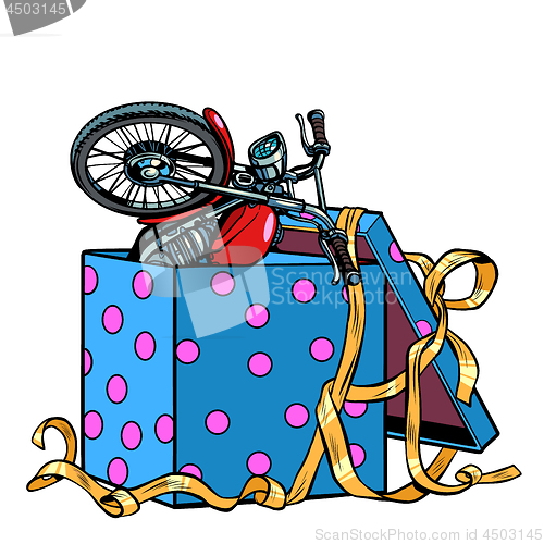 Image of Motorcycle bike in a gift box