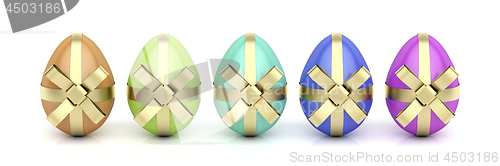 Image of Easter decoration with colorful eggs