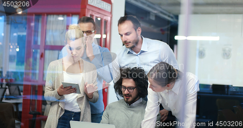 Image of Startup Business Team At A Meeting at modern office building