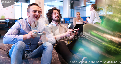 Image of Office Workers Playing computer games