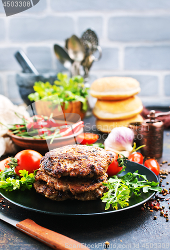 Image of ingredients for burgers
