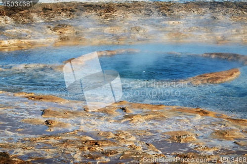 Image of Geyser in Iceland about to erupt