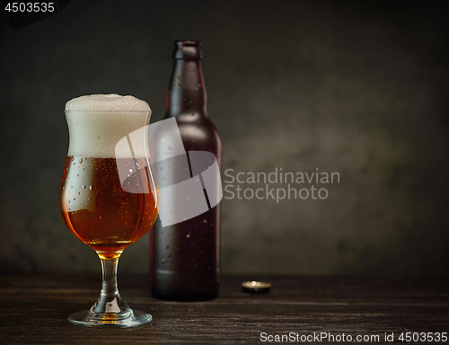 Image of beer glass and bottle