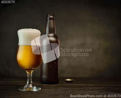 Image of beer glass and bottle