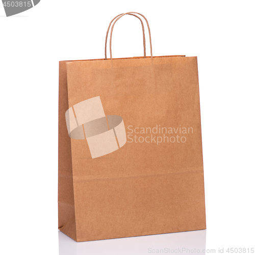 Image of Brown paper bag on white