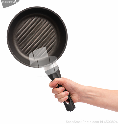 Image of Hand with frying pan