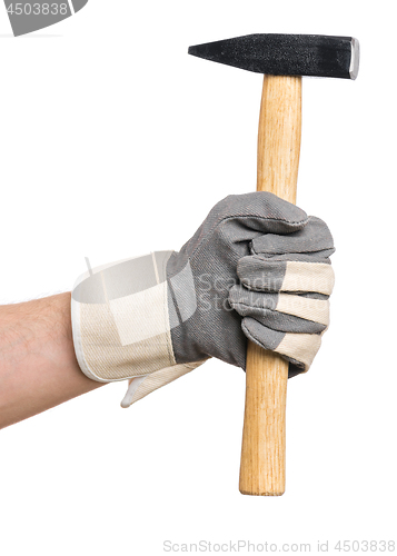 Image of Worker hand with Hammer