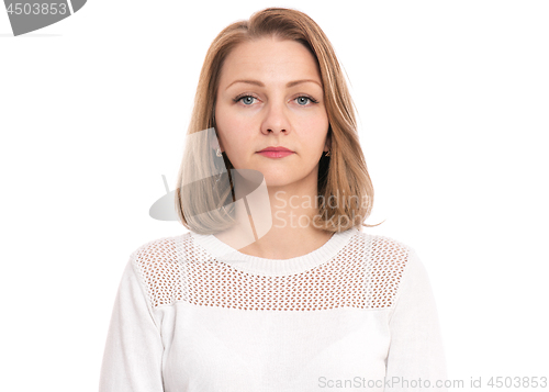 Image of Portrait woman on white