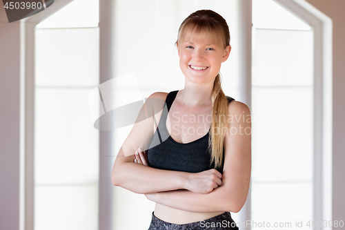 Image of Girl doing squat exercises