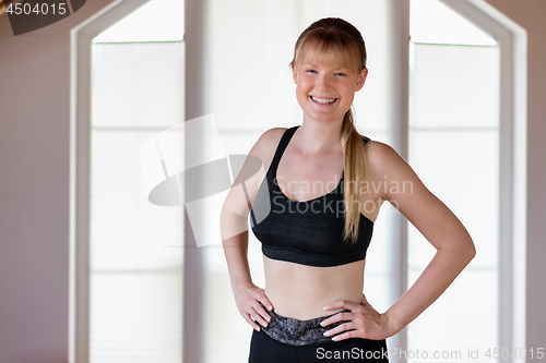 Image of Girl doing squat exercises