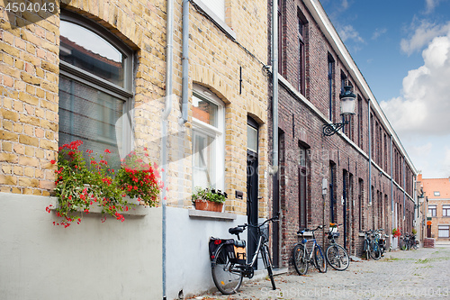 Image of bicycle on the narrow street