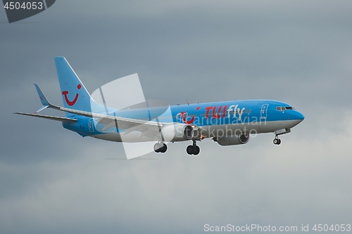 Image of Plane landing, Tui Fly Boeing 737