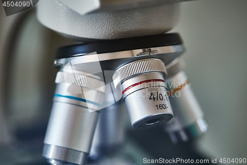 Image of Microscope lens closeup