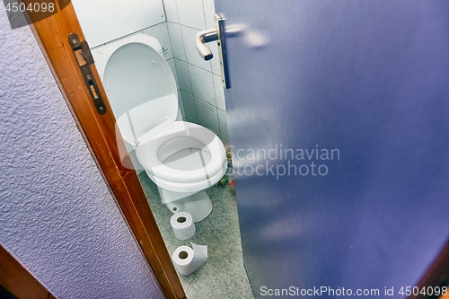 Image of Toilet door opening