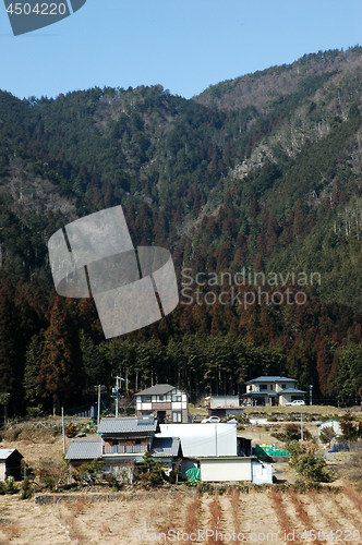 Image of House japan style in front of the mountain