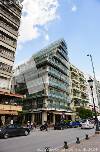 Image of Street view at embankment in Thessaloniki, Greece.