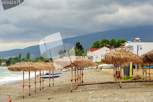 Image of Empty beach in Leptokaria, Macedonia, Greece