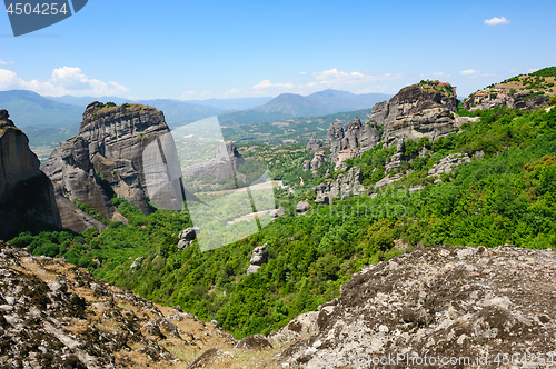 Image of Meteora rocks near Kalambaka town, Greece