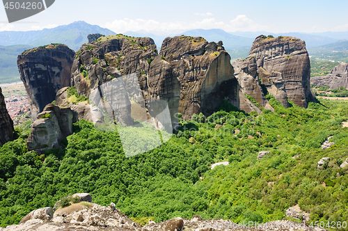 Image of Meteora rocks near Kalambaka town, Greece