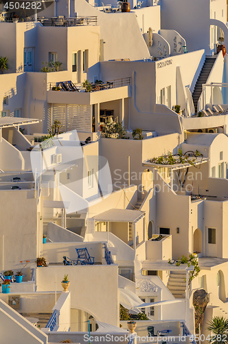 Image of Fira village street view at Santorini island, Greece