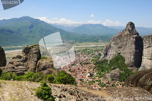 Image of Meteora rocks near Kalambaka town, Greece