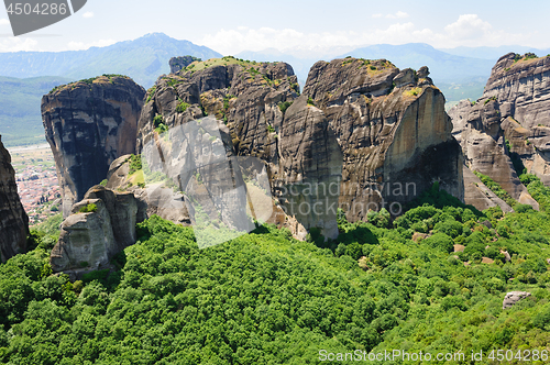 Image of Meteora rocks near Kalambaka town, Greece