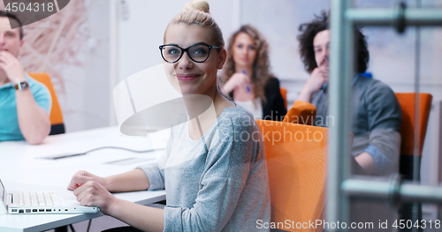 Image of Startup Business Team At A Meeting at modern office building