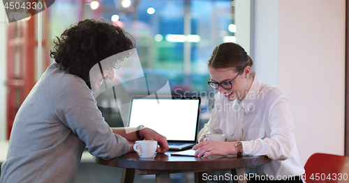 Image of Business People Working With laptop in office