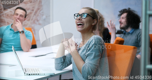 Image of Startup Business Team At A Meeting at modern office building