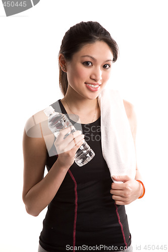 Image of Asian girl exercise