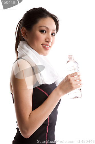 Image of Asian girl exercise
