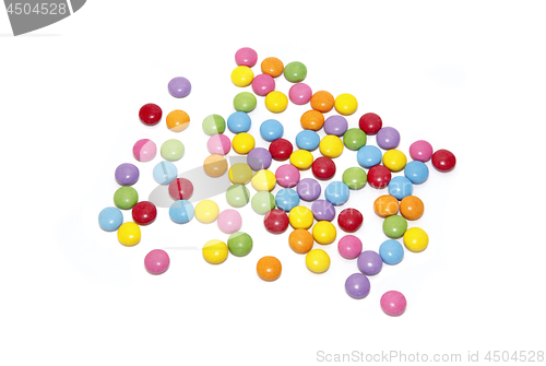 Image of Bright colorful candy on white background