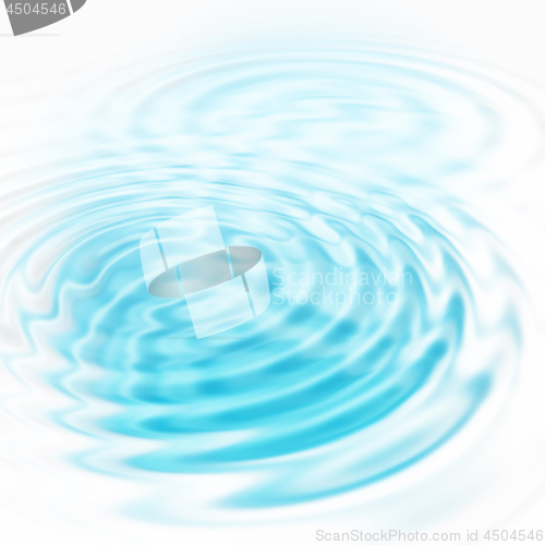 Image of Abstract blue circular water ripples