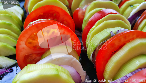 Image of Cut vegetables cooked for baking