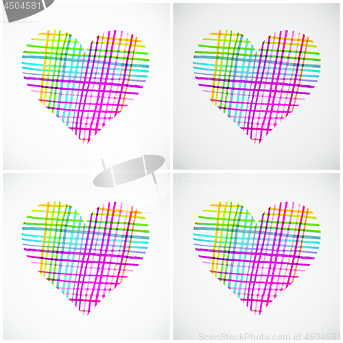 Image of Collage with abstract hearts