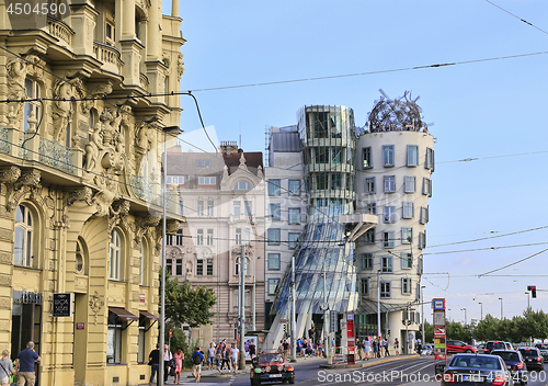 Image of View on the Dancing House (Ginger and Fred) in Prague
