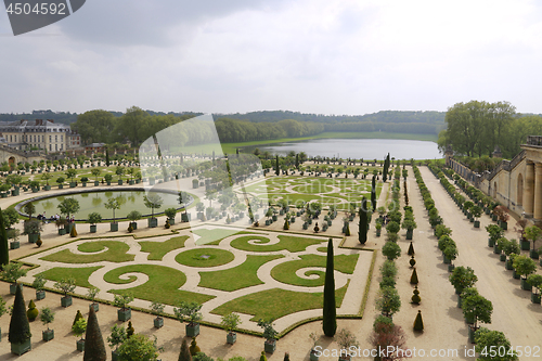 Image of The famous gardens of the Royal Palace of Versailles near Paris