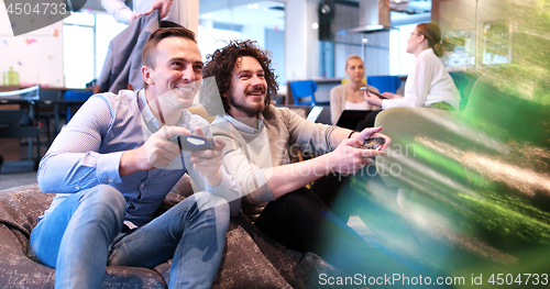 Image of Office Workers Playing computer games