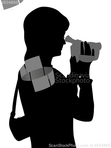 Image of Woman with video camera