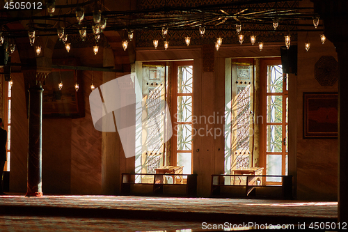 Image of Interior view from the Blue Mosque,