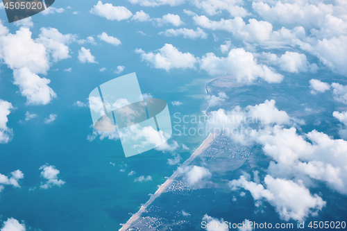 Image of top view of the clouds, background