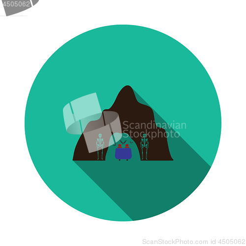 Image of Scare cave in amusement park icon