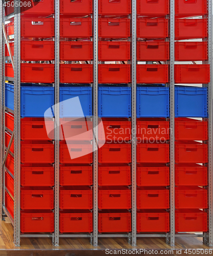 Image of Crates in Shelf