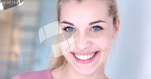 Image of portrait of a beautiful young blond woman