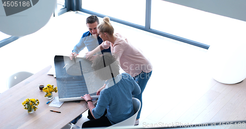 Image of Startup Business Team At A Meeting at modern office building