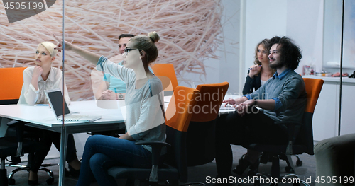 Image of Startup Business Team At A Meeting at modern office building