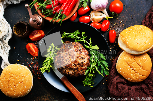 Image of ingredients for burgers