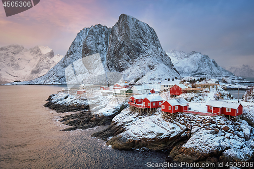 Image of Hamnoy fishing village on Lofoten Islands, Norway