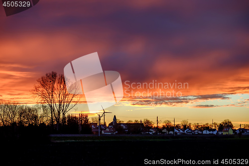 Image of Landscape of Malching at Sunset