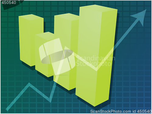 Image of Financial barchart illustration